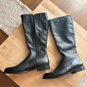 La CANADIENNE Black Leather Heeled Boots Lavorazione Artigiana Italian Leather